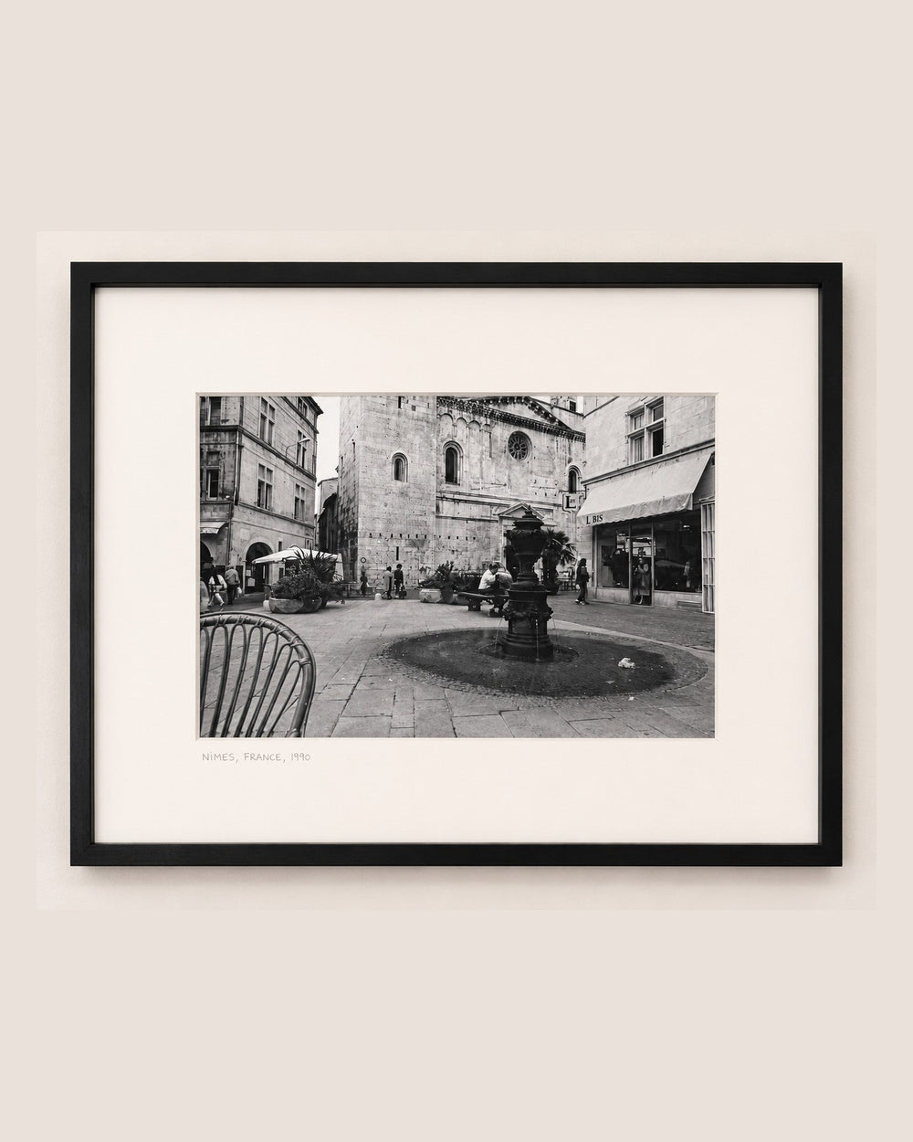 The Quiet Square [Nîmes, France, 1990] — fine art photograph by Larry Lazarus