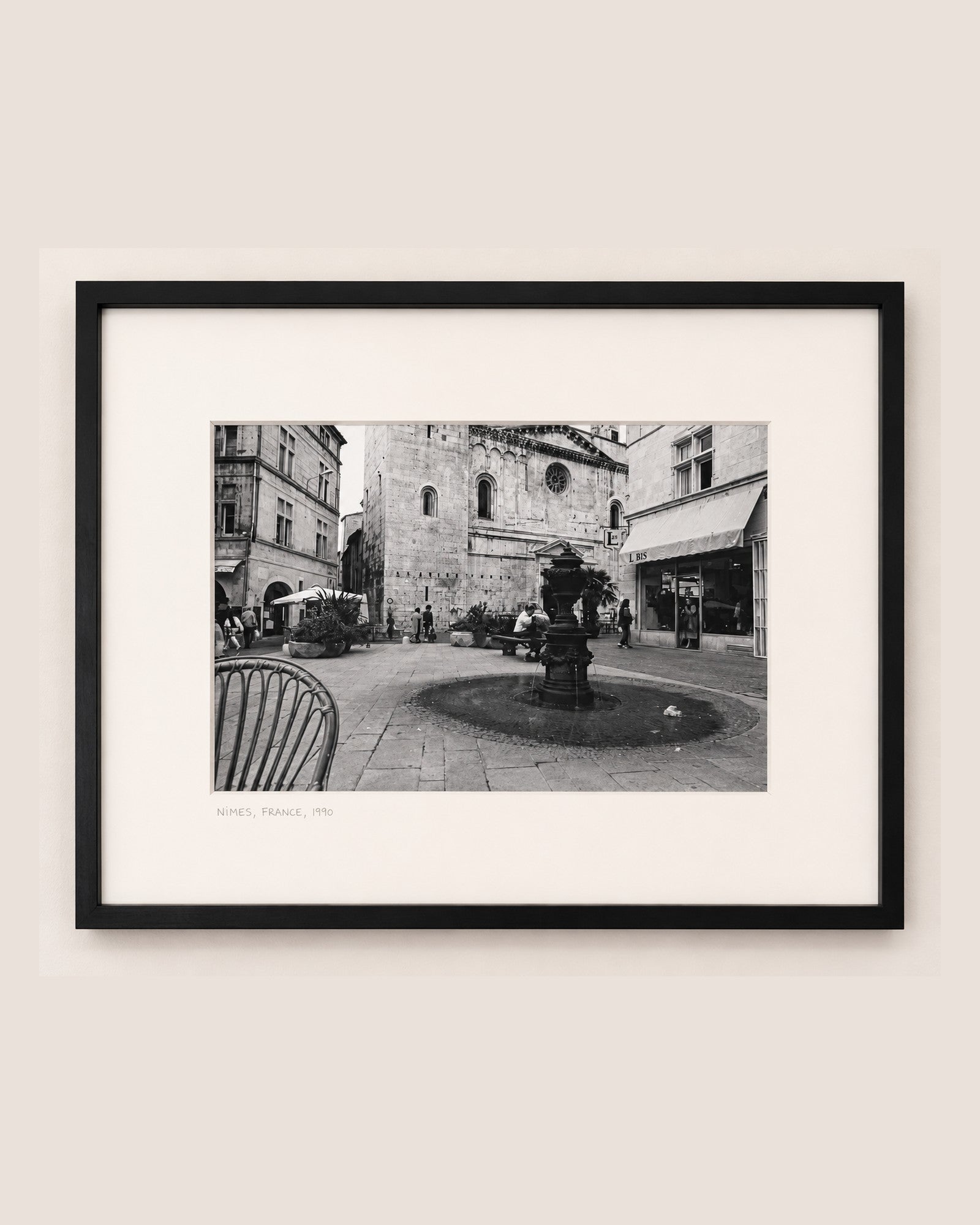 The Quiet Square [Nîmes, France, 1990] — fine art photograph by Larry Lazarus