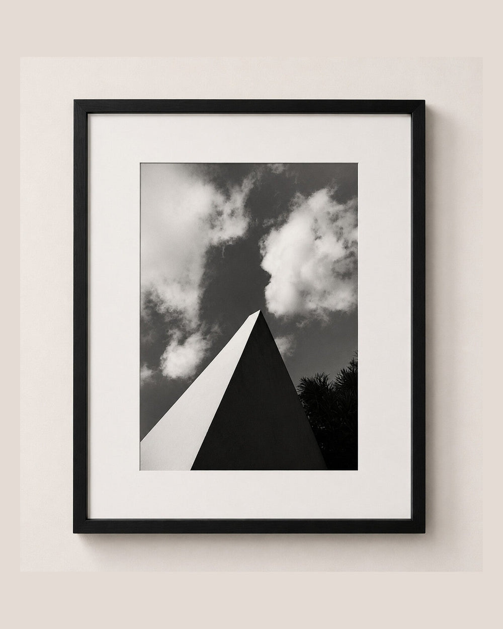 White Obelisk [Alsterschwimmhalle, Hamburg, 1984] — fine art photograph by Larry Lazarus